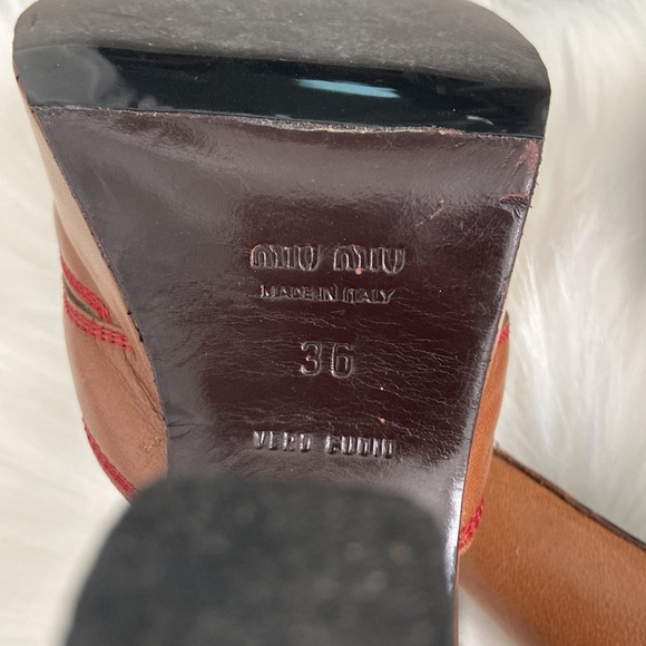 ❌sold❌MIU MIU vintage peep toe sandals platform heels 36 - Picture 7 of 7